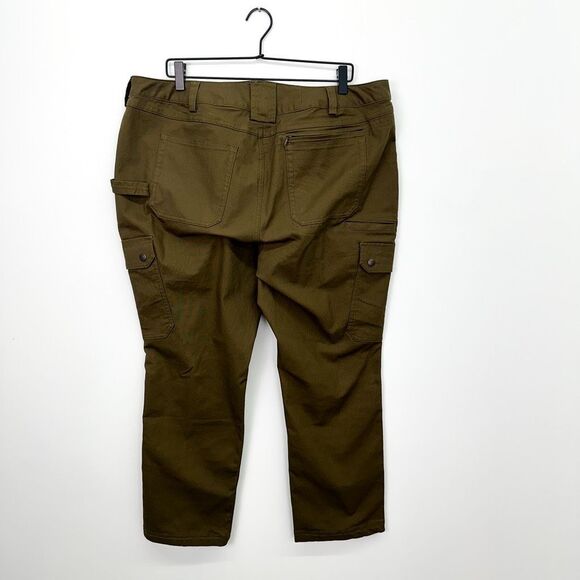 Duluth Trading Co Women’s DuluthFlex Fire Hose Slim Leg Cargo Pants Olive Green - Picture 3 of 8